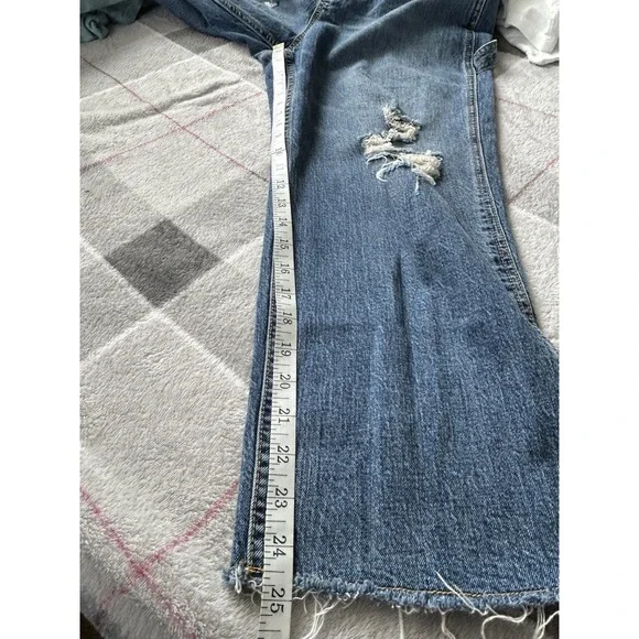 Pilcro The Lex Bib Overalls 30. Distressed Raw Hem Cargo Y2K  display picture 1
